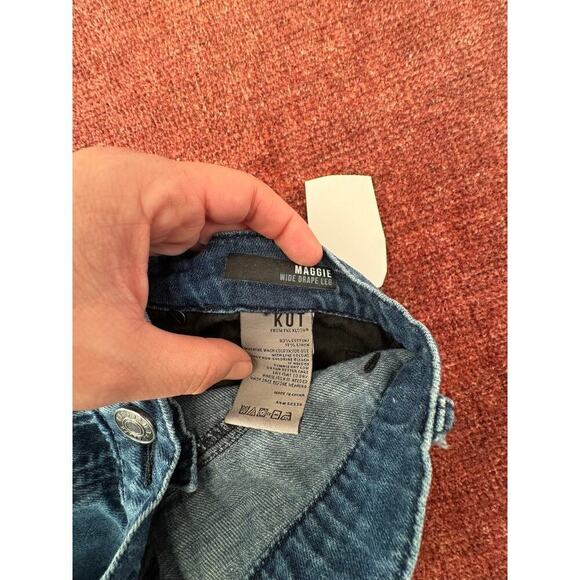 Maggie High-Rise Fab AB Wide Leg Hidden Button Raw Hem in Excite -10 - Picture 8 of 8